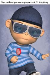 Cool Little Dude A4 Card Front