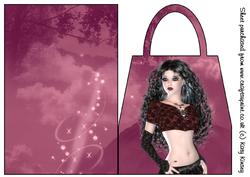 Crushed Velvet Handbag Card