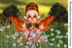 Daisy Magic Fairy A4 Card Front