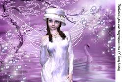 Amongst the Lilac Blossom Fairy A4 Card Front