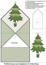 Christmas Tree with Star Pop Up Spring Diamond Top Card