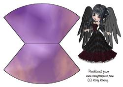 Sweet Gothic Angel Wobble Card #2