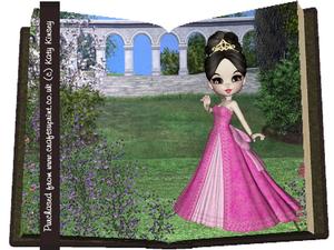 Princess Caelia in Pink Storybook Decoupage