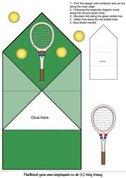 Tennis Pop Up Spring Diamond Top Card