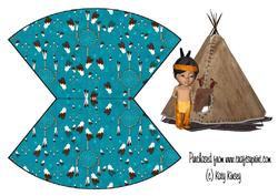 Little Native American Brave Over the Top Wobble Card
