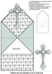 Ornate Cross Religious Pop Up Spring Card Diamond