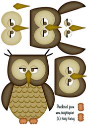 Cute Wise Owl Decoupage Sheet