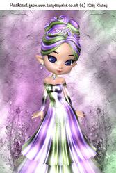 Elfin Elegance A4 Card Front