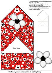Daisy Dots Pop Up Spring Card in Red