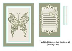 Delicate Butterfly Flip Card Sheet