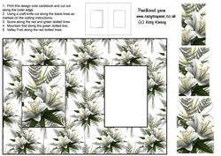 White Lily Foldback Card with Simple Pyramage