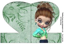 Eliza Shaped A5 Print and Fold Card
