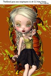 Terri in Her Party Dress A4 Card Front