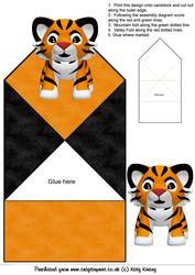 Cuddly Tiger Pop Up Spring Card