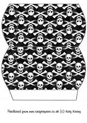 Skull and Crossbones Pirate Pillow Box