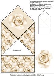 Cream Roses Pop Up Spring Card