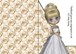 Here Comes the Bride Shaped Front Cut and Fold Card 1