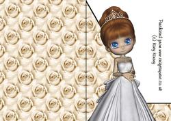 Here Comes the Bride Shaped Front Print and Fold Card 2