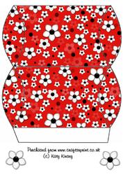 Daisy Dots in Red Pillow Box