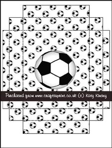 Football Crazy in Black & White Large Gift Box Kit