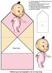 Baby Steps in Pink Pop Up Spring Card