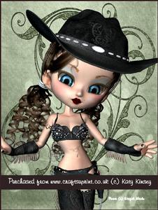 Cody Cowgirl A4 Pyramage Card Kit