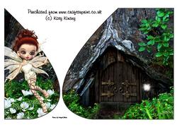 Maisies Fairy Hideaway Tear Drop Card