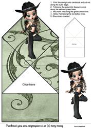 Cody Cowgirl Pop Up Spring Card