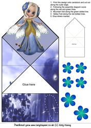 Blossom Fairy in Blue Pop Up Spring Card