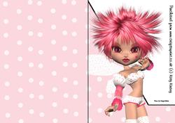 Cherry Pop Fairy A5 Print and Fold Shaped Front Card