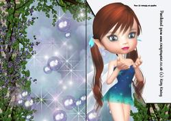 Starlight Fairy A5 Shaped Front Print and Fold Card