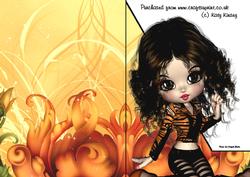 Paige Shaped Front A5 Print and Fold Card