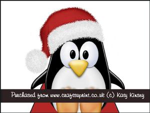 Percy Penguin 3D Stand Up Christmas Pyramid Card Kit