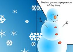 Frosty the Snowman A5 Shaped Front Card