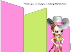 Line Dancer or Cowgirl in Neon Cascade Card