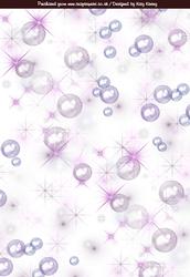 Bubbles and Fairy Dust Backing Paper in Lilac on White