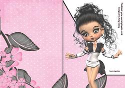 Tammy A5 Shaped Front Print and Fold Card