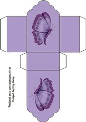 Purple Butterfly Tag Gift Box