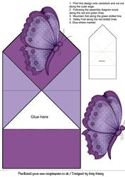 Purple Butterfly Pop Up Spring Card