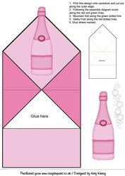 Pink Champagne Pop Up Spring Card