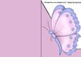 Pink and Blue Butterfly A5 Shaped Front Print and Fold Card