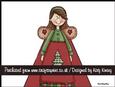 Christmas Angel with Tree 3D Stand Up Pyramid Card Kit
