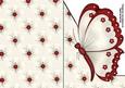 Red & White Butterfly A5 Shaped Front Print and Fold Card