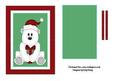 Santa Polar Bear Flip Card Sheet