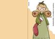 Christmas Angel & Stocking A5 Shaped Front Print & Fold Card