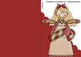 Christmas Angel Candy Cane A5 Shaped Print & Fold Card
