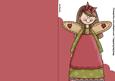 Christmas Angel & Hearts A5 Shaped Front Print & Fold Card