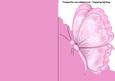 Pink Lace Butterfly A5 Shaped Front Print and Fold Card