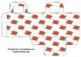 Poinsettias and Holly Pyramid Gift Bag