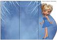 Linnea in Blue Party Dress Triple Fold Card
